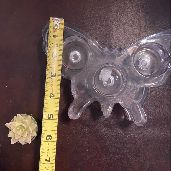 Glass butterfly candle holder - Picture 5 of 7